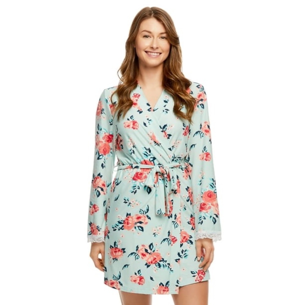Gloria Vanderbilt Women's Sleep Robe or Bathrobe with Lace Detail